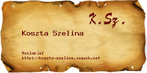 Koszta Szelina névjegykártya